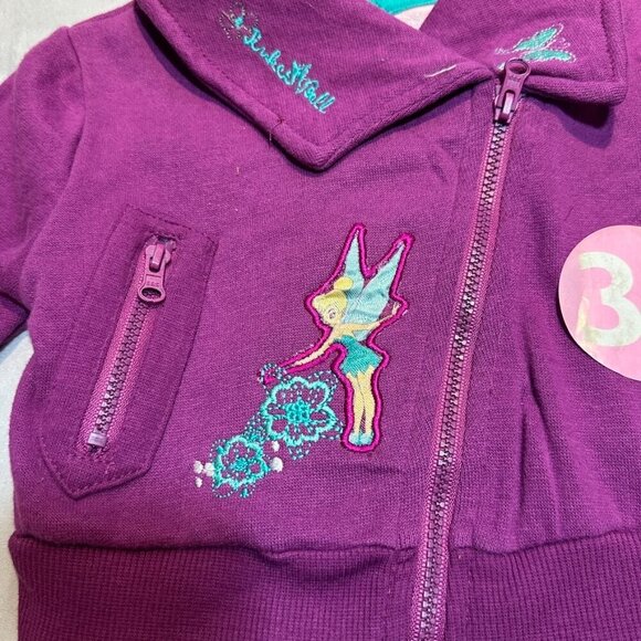Disney - NWT - Tinkerbell zipped jacket and long sleeve T-shirt. 3-6 months - Picture 2 of 7
